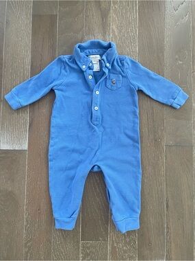 Ralph Lauren Baby Boys Polo Romper | Size 9 Months | GUC